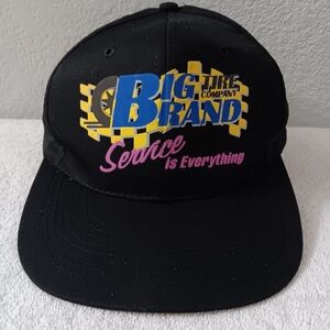 Big Brand Black Cap with Colorful Logo